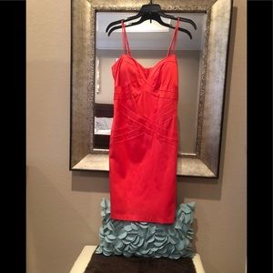 Bisou Bisou Dark Coral Party Dress